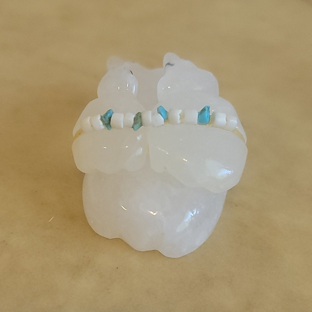 Triple Alabaster Zuni Fetish Badgers