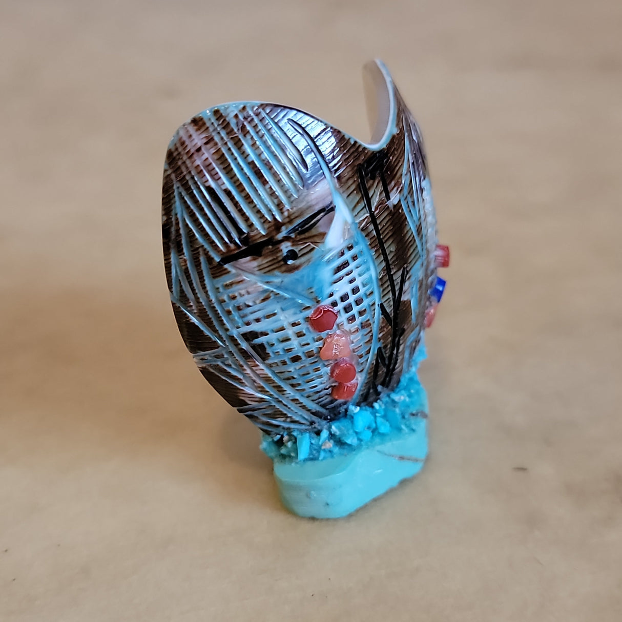 Double Snail Shell Zuni Fetish Corn Maidens