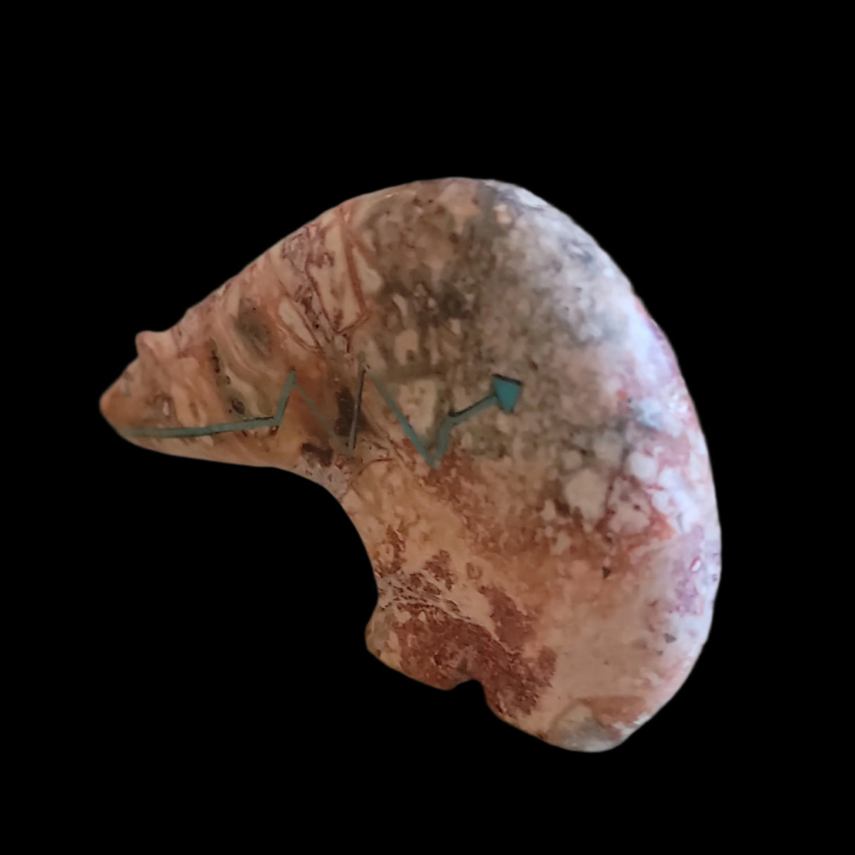 Jasper Long Necked Zuni Fetish Medicine Bear