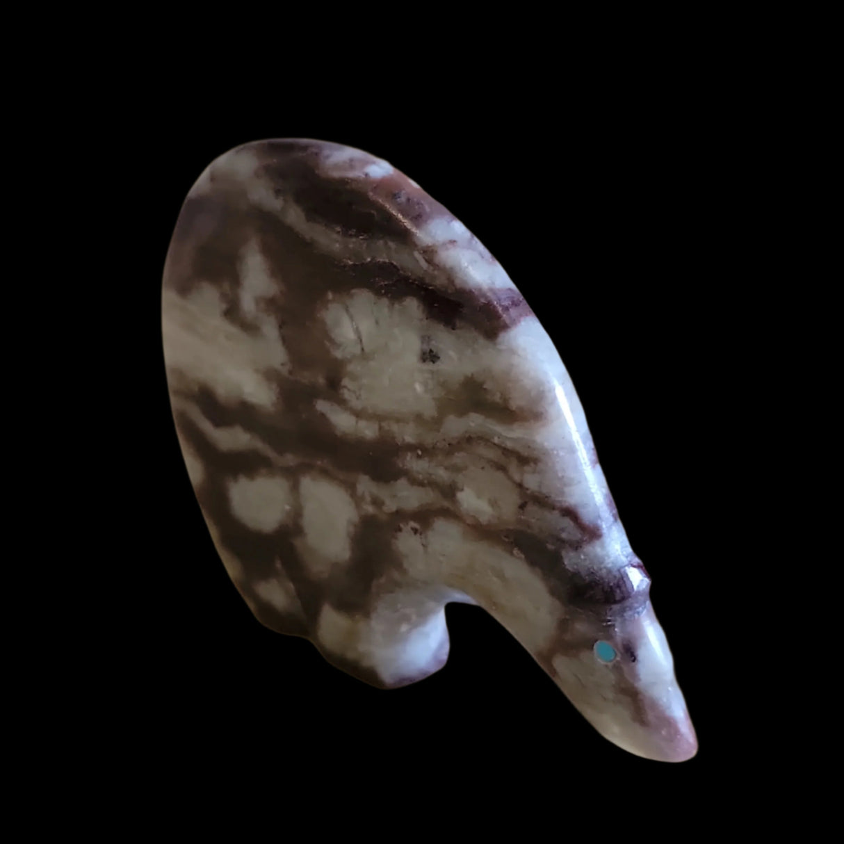 "Cloud" Jasper Long Necked Zuni Fetish Medicine Bear