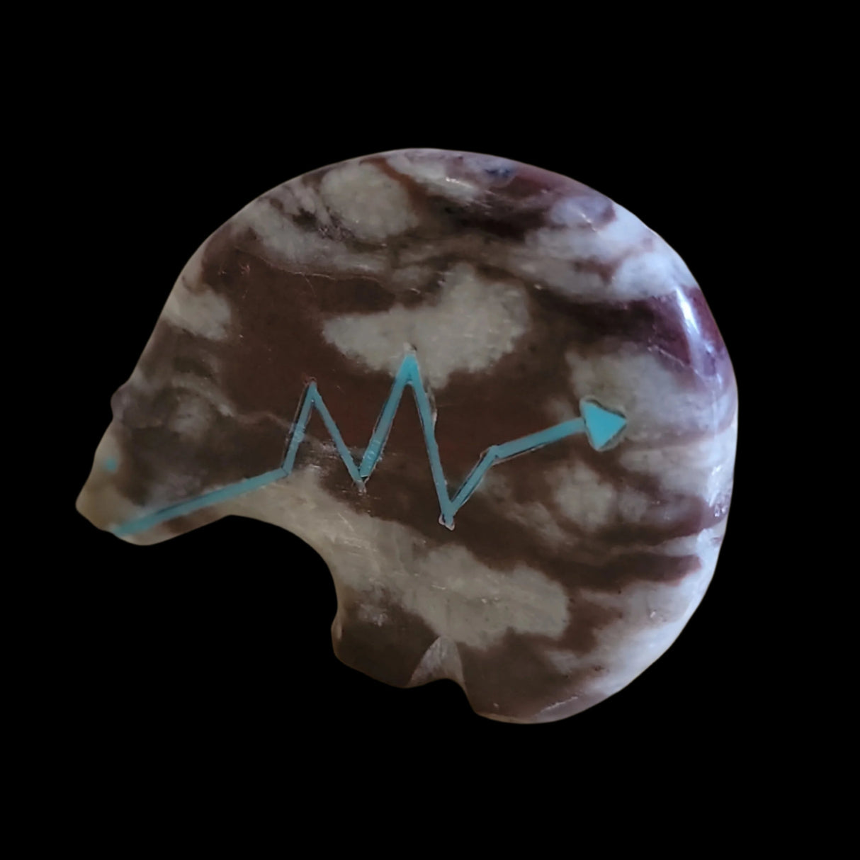 "Cloud" Jasper Long Necked Zuni Fetish Medicine Bear