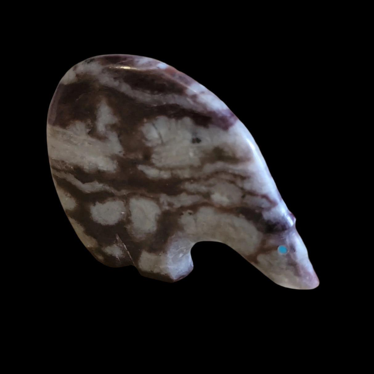 "Cloud" Jasper Long Necked Zuni Fetish Medicine Bear