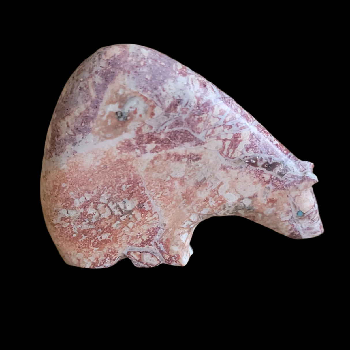 Beautiful Long Necked Jasper Zuni Fetish Medicine Bear