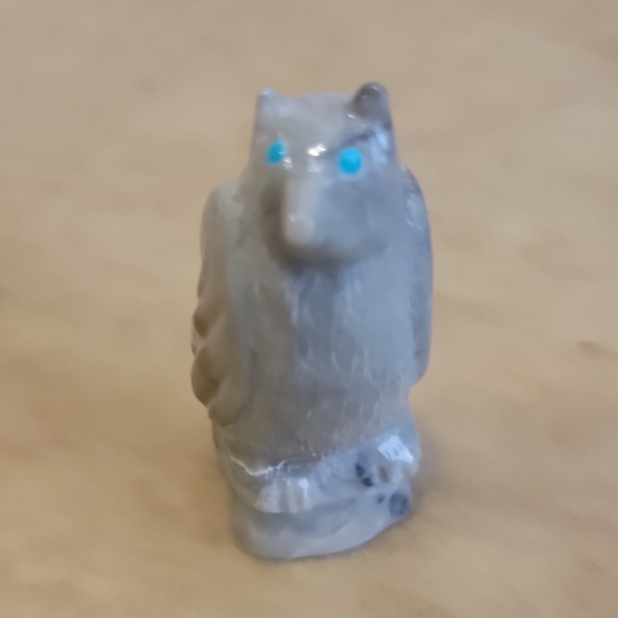 Picasso Marble Zuni Fetish Great Horned Owl