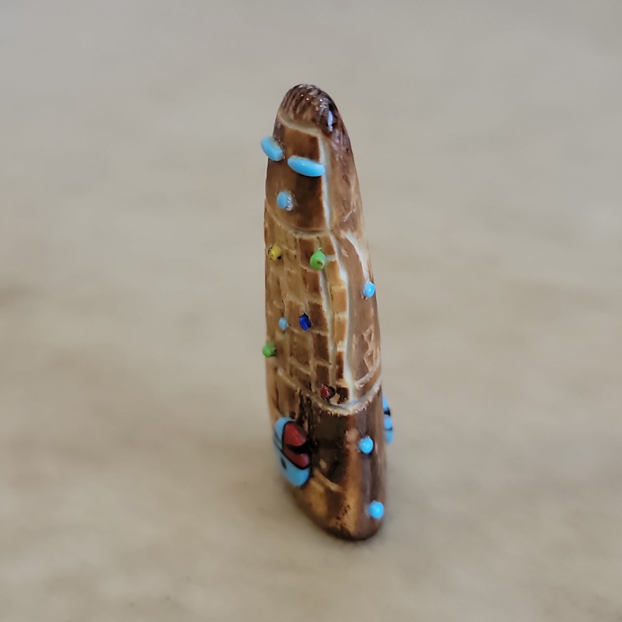 Fossilized Ivory Corn Maiden Zuni Fetish