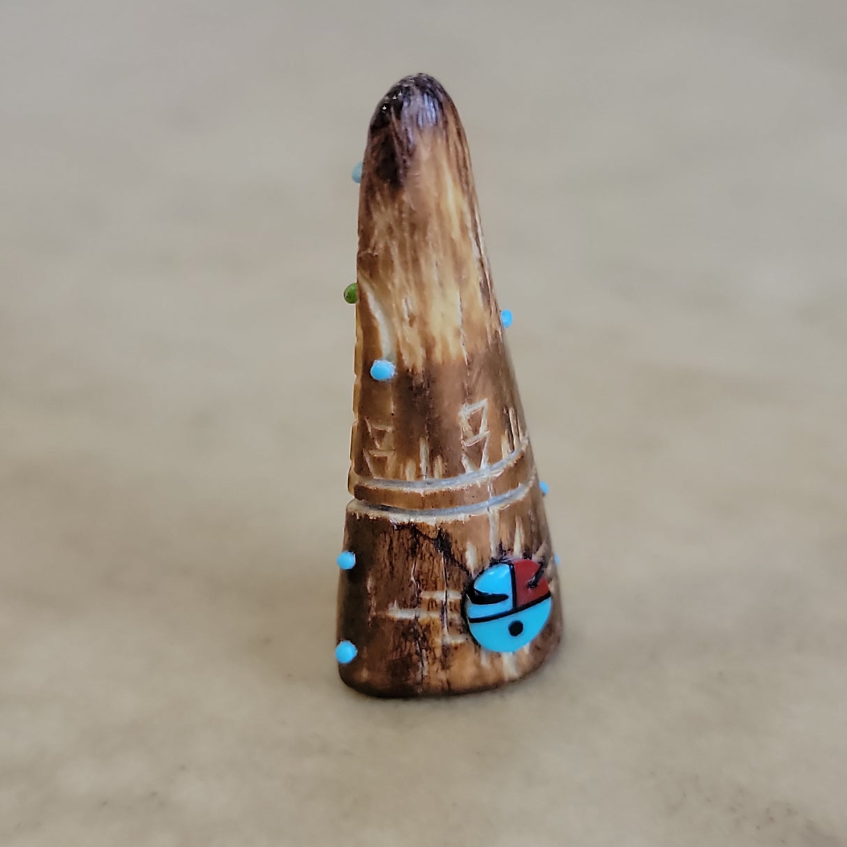 Fossilized Ivory Corn Maiden Zuni Fetish