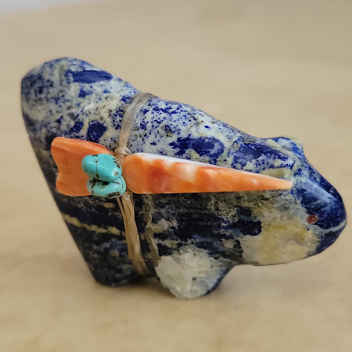 Sodalite Mountain Lion Zuni Fetish