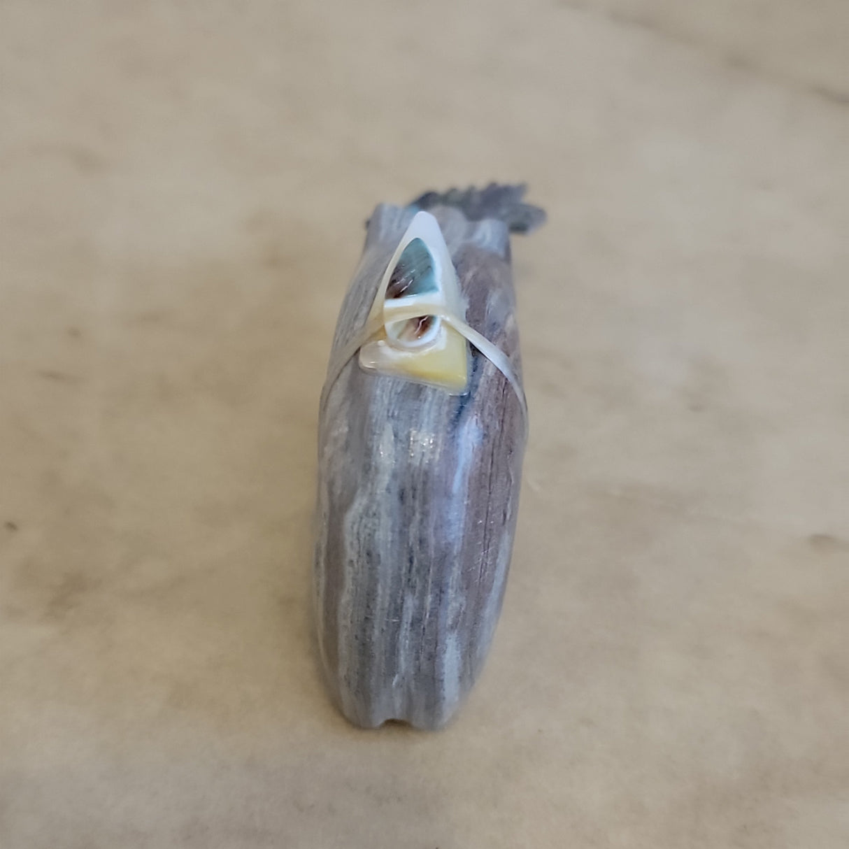 Picasso Marble Bear w/Fish Zuni Fetish