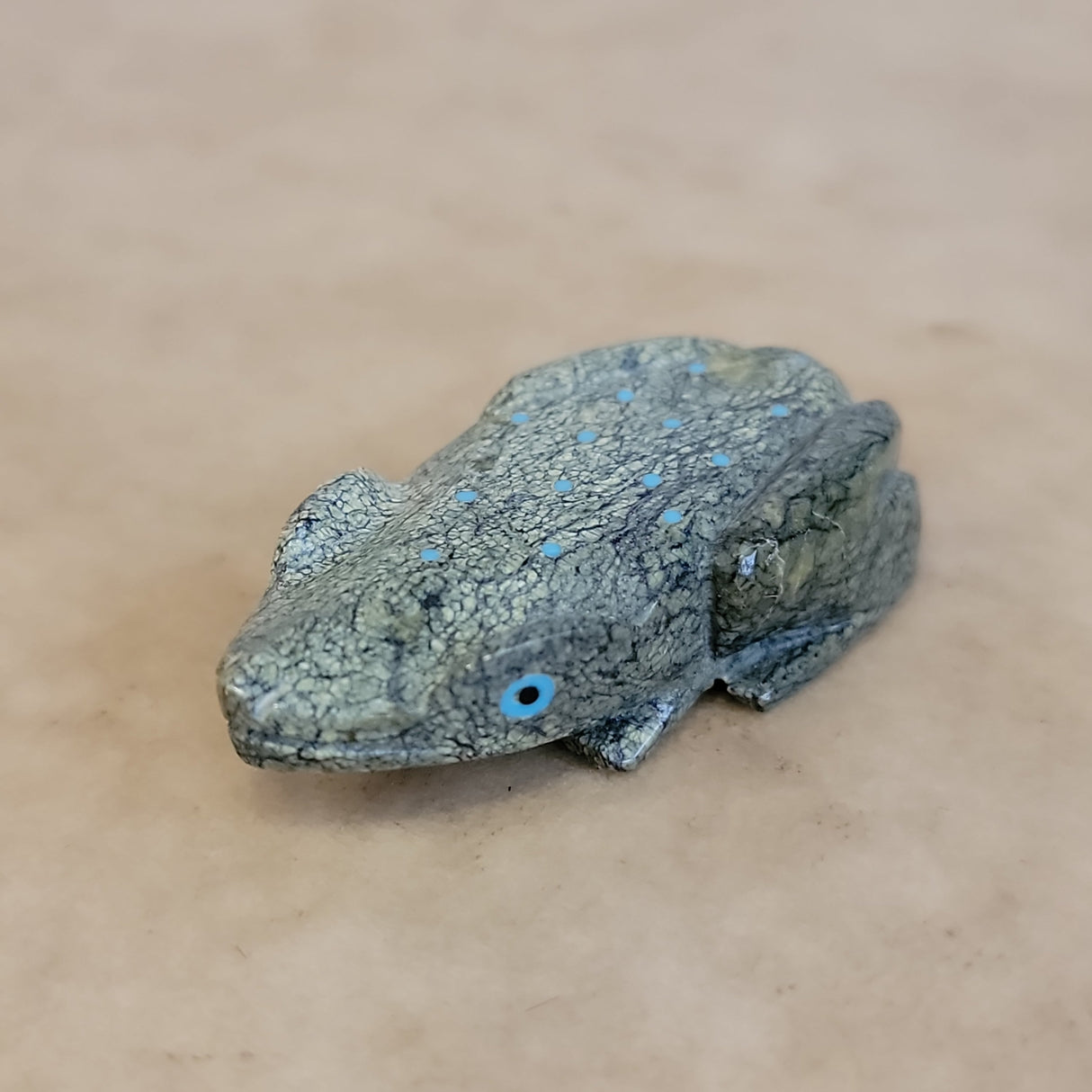 Serpentine Frog Zuni Fetish