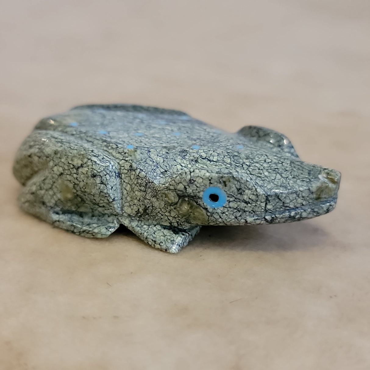 Serpentine Frog Zuni Fetish