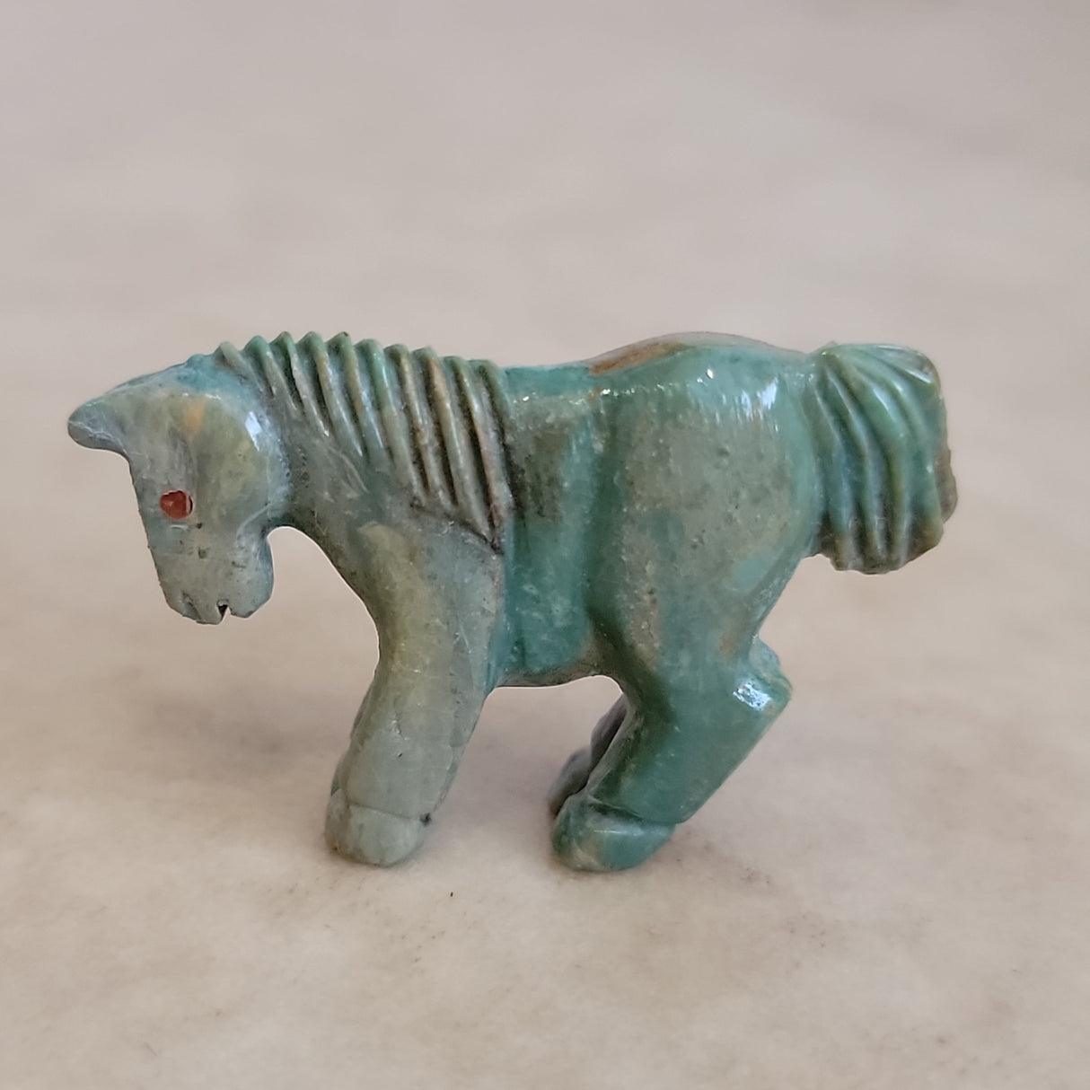 Andres Quandelacy Turquoise Horse Zuni Fetish