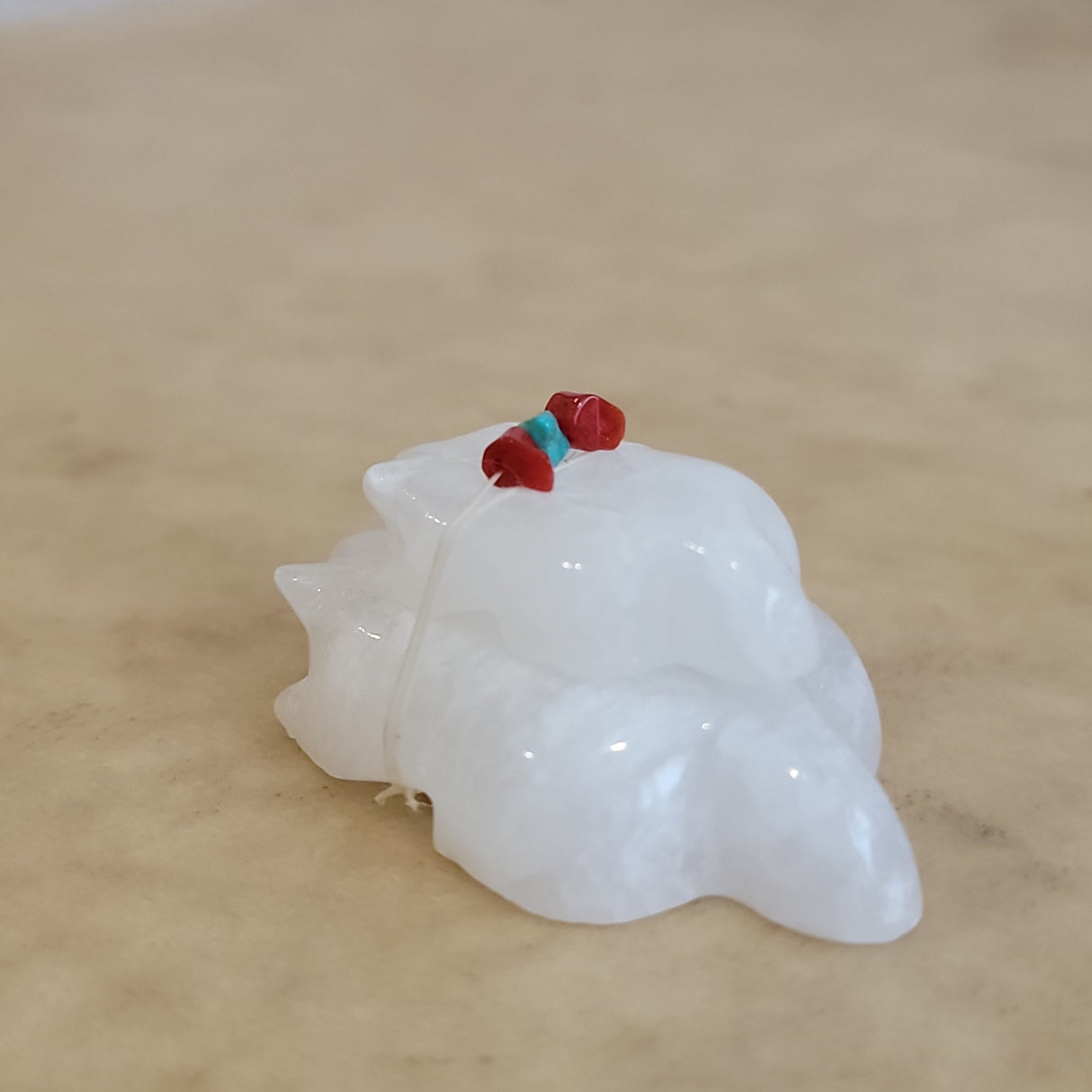 Alabaster Double Badgers Zuni Fetish