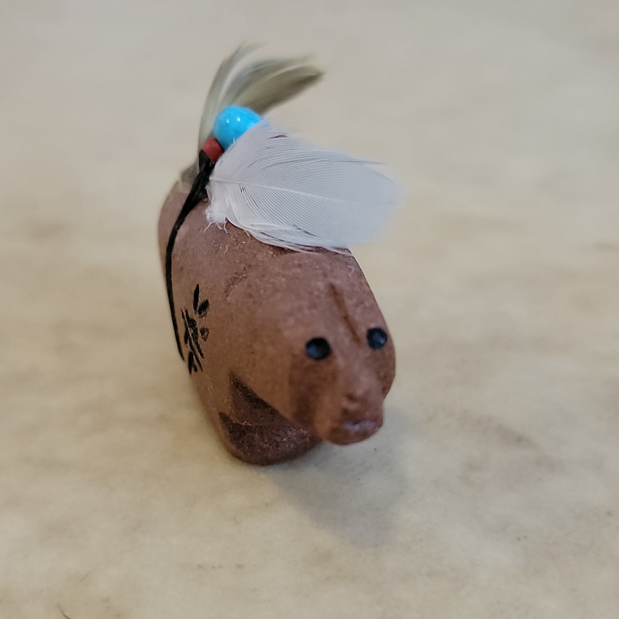 Isleta Pueblo Sandstone Zuni Fetish Bear