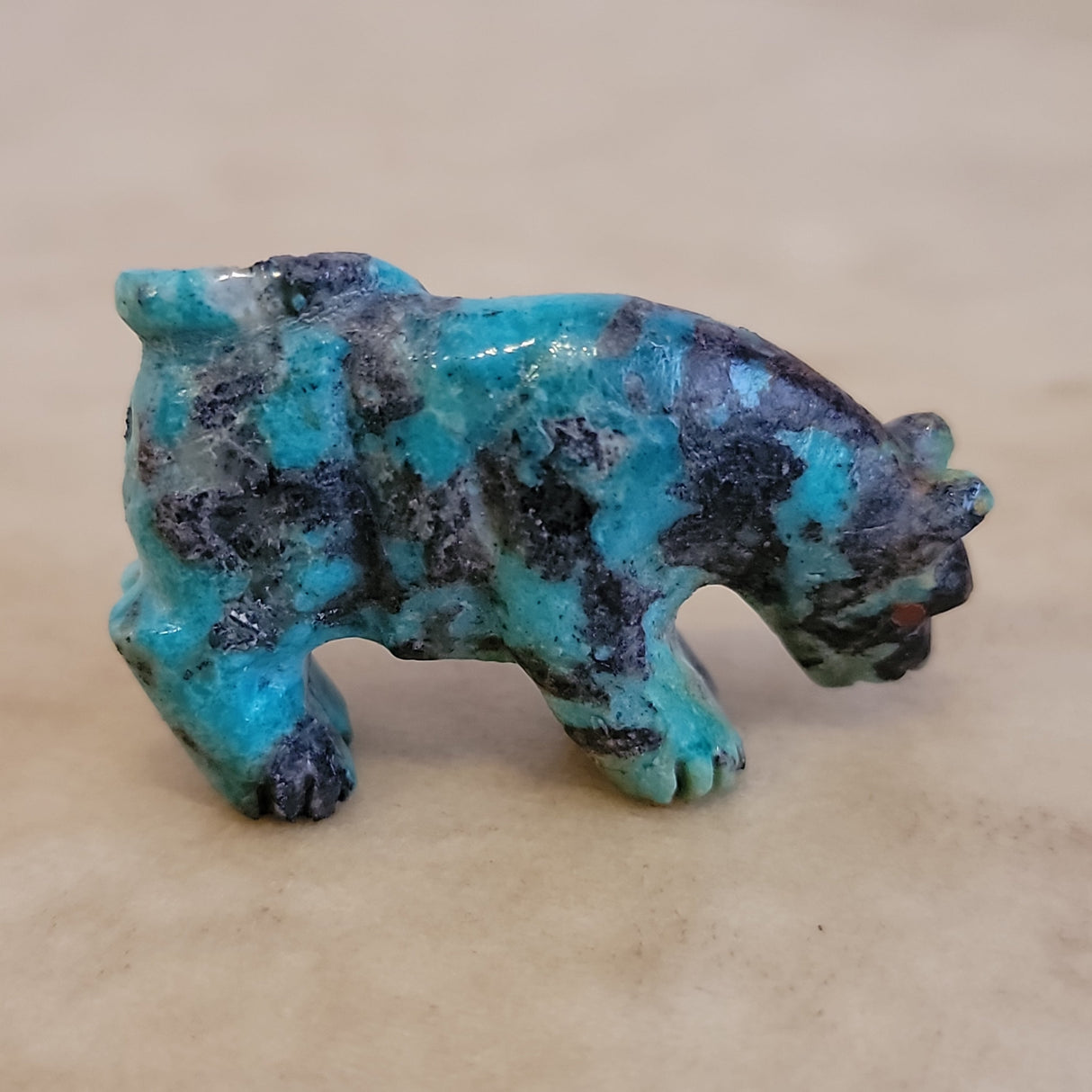 Turquoise Mountain Lion Zuni Fetish