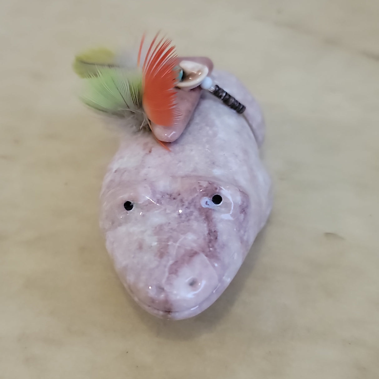 Isleta Alabaster Frog Zuni Fetish