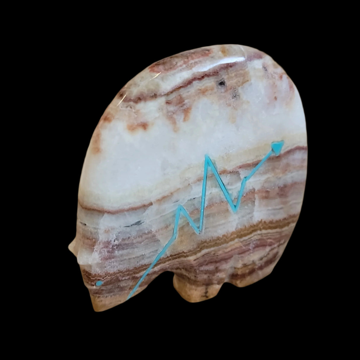 Classic Onyx Medicine Bear Zuni Fetish