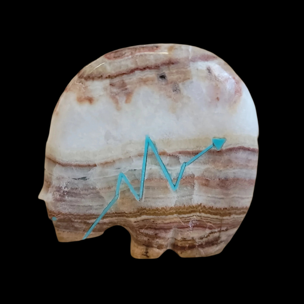 Classic Onyx Medicine Bear Zuni Fetish