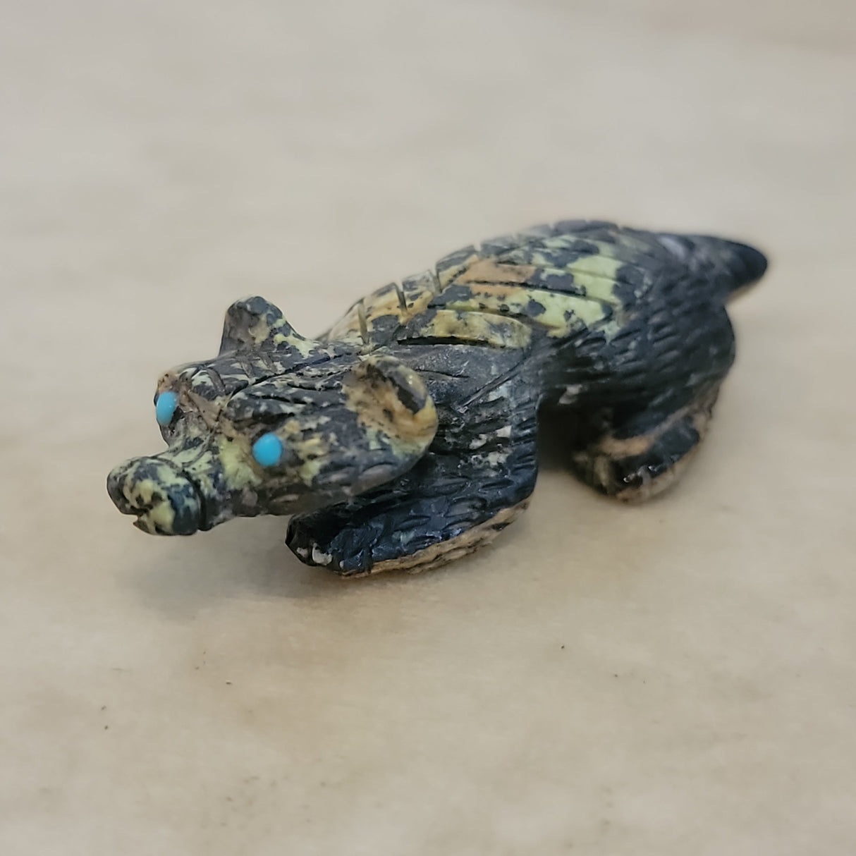 Serpentine Badger on the Prowl Zuni Fetish