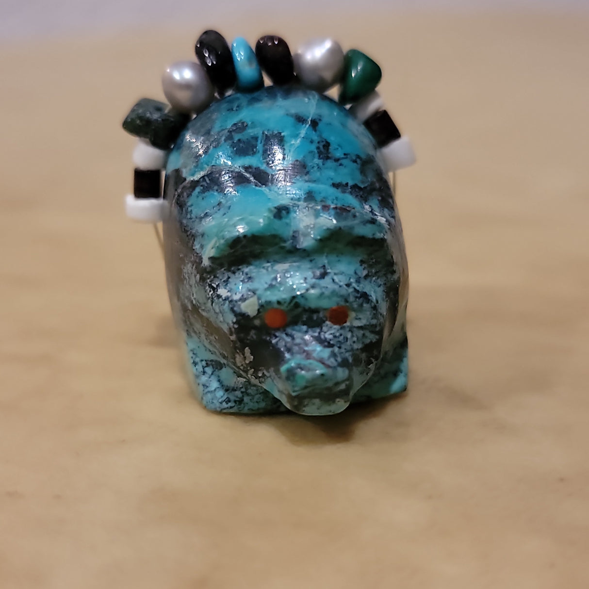 Fancy Chrysocolla Bear Zuni Fetish