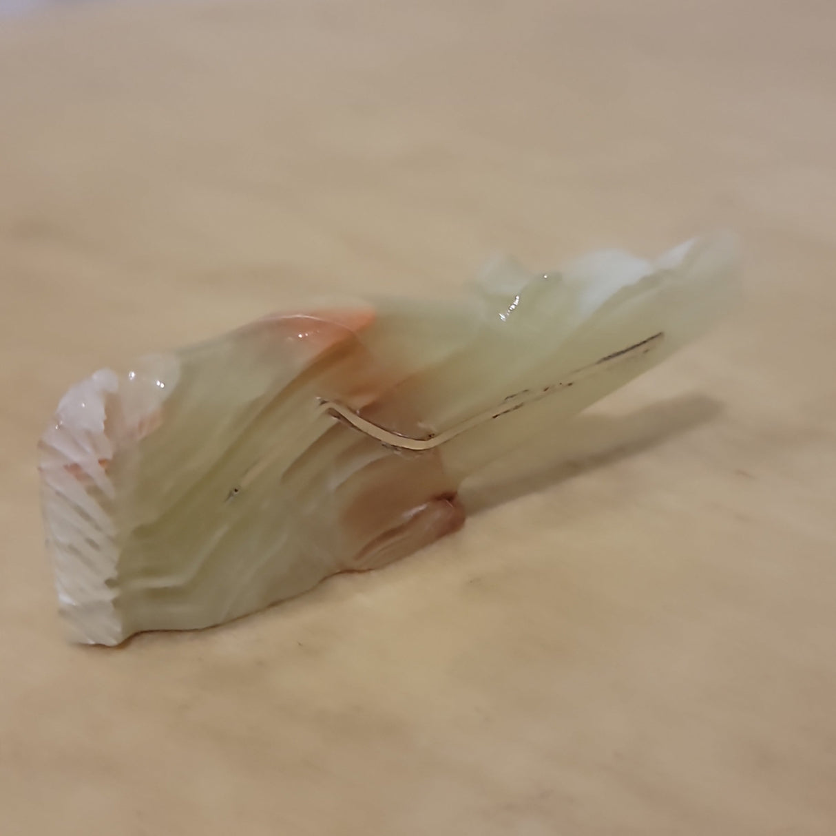 Onyx Wolf w/ Heartline Zuni Fetish