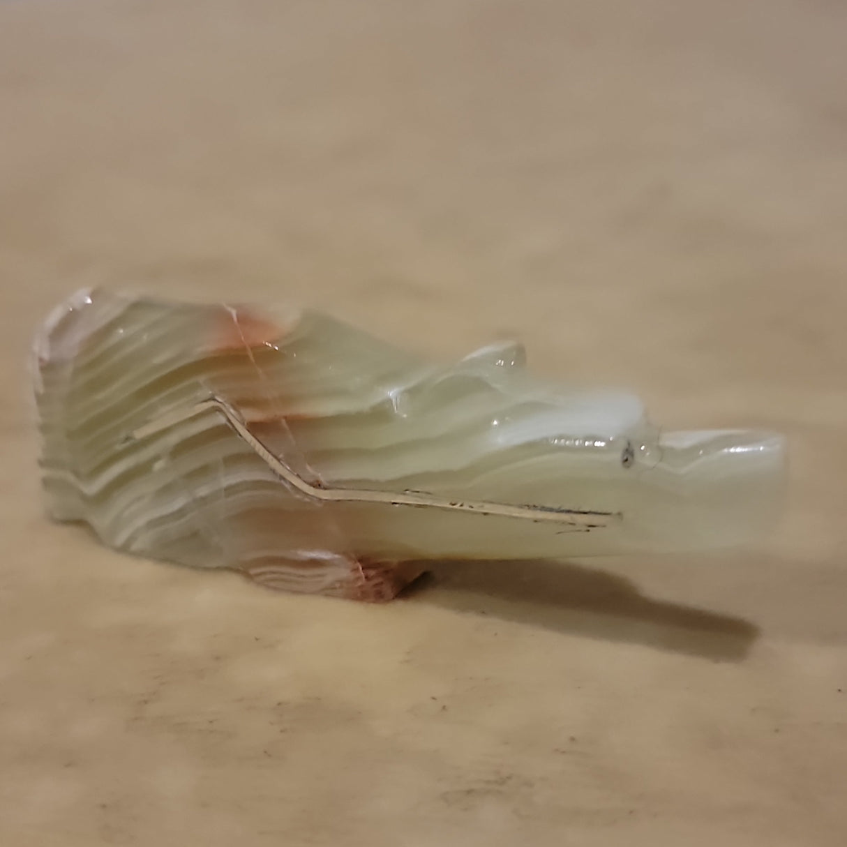 Onyx Wolf w/ Heartline Zuni Fetish