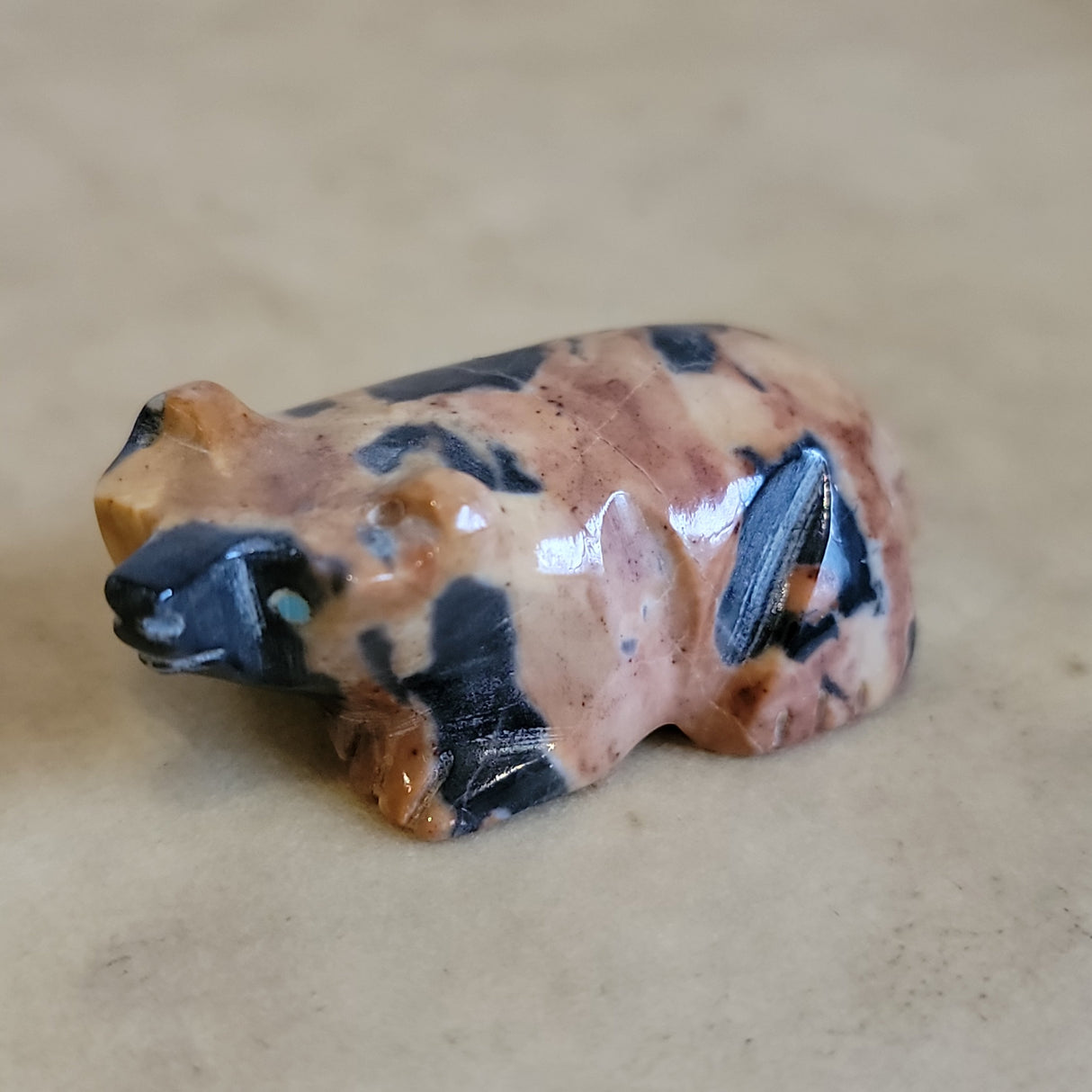 Egyptian Marble Zuni Fetish Badger