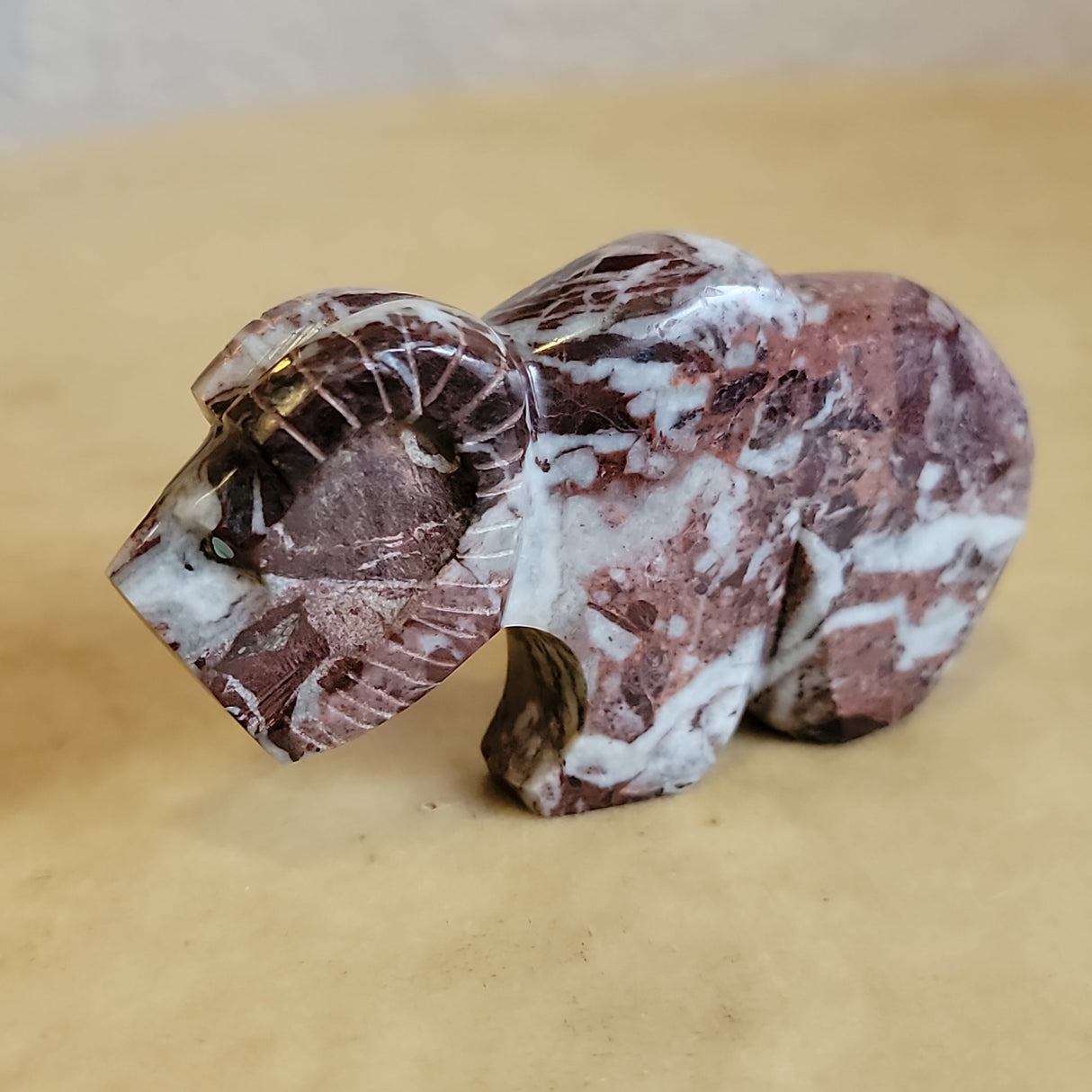 Triple Heartlines Crazy Horse Stone Ram Zuni Fetish