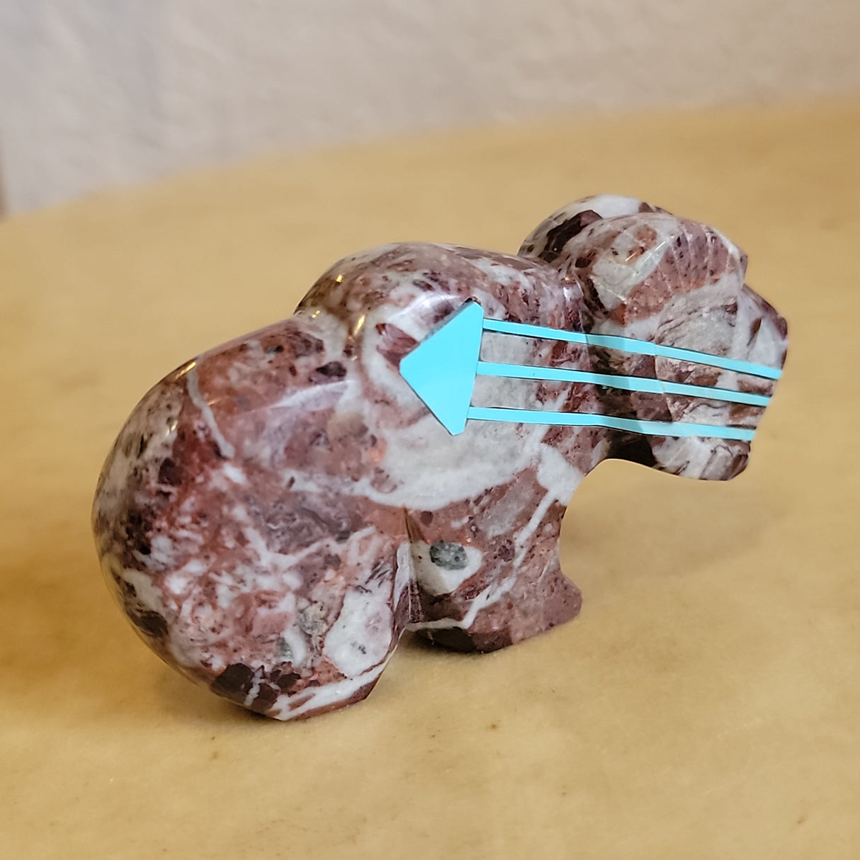 Triple Heartlines Crazy Horse Stone Ram Zuni Fetish