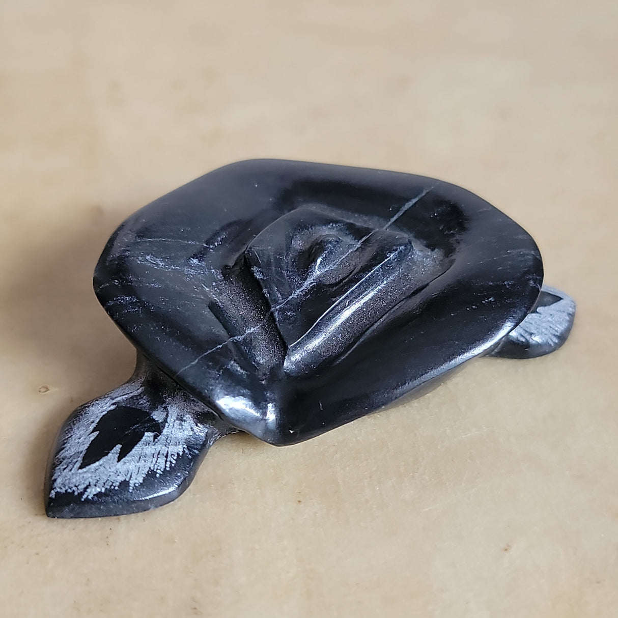 Black Marble Rose Zuni Fetish