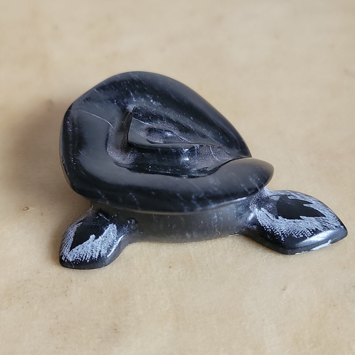 Black Marble Rose Zuni Fetish