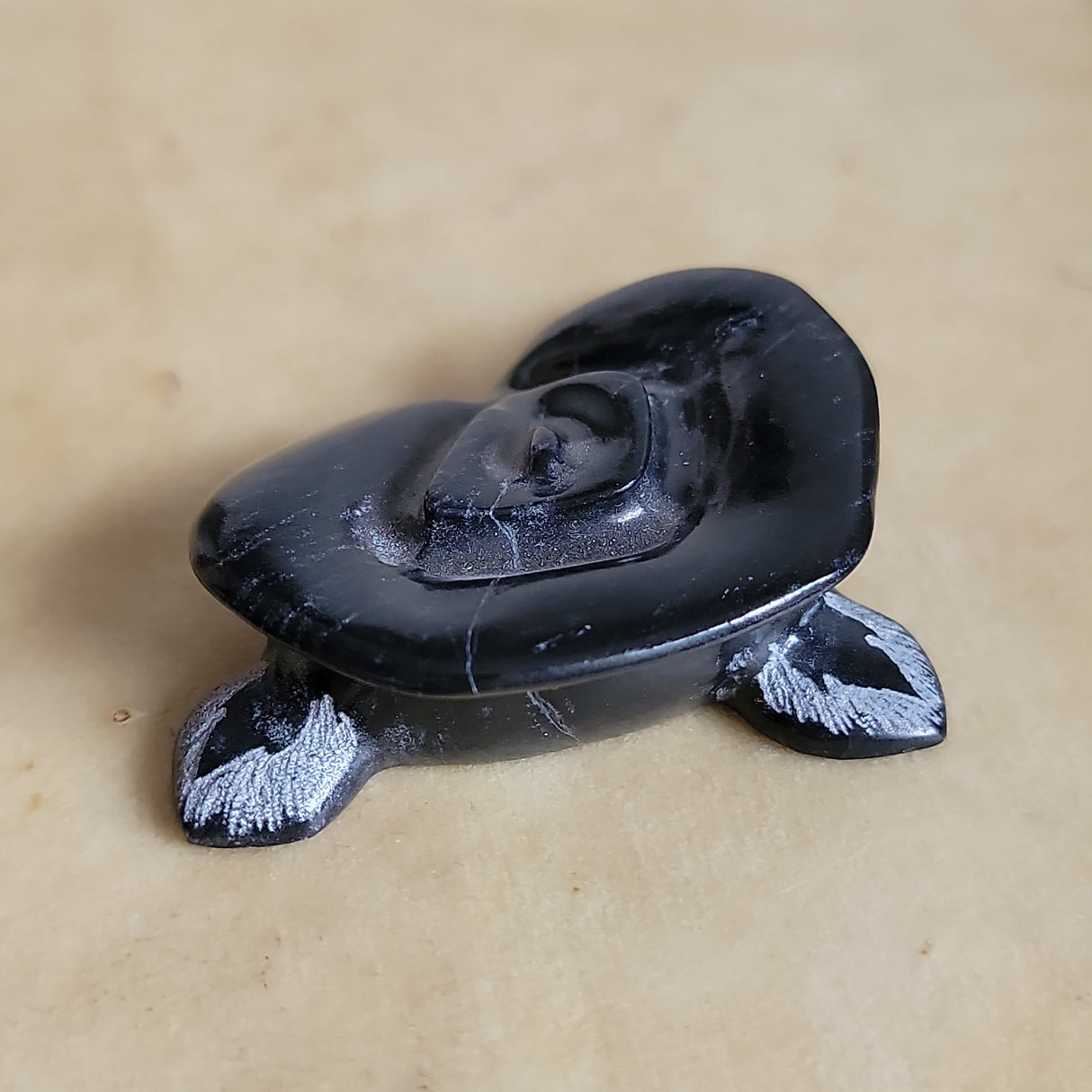 Black Marble Rose Zuni Fetish