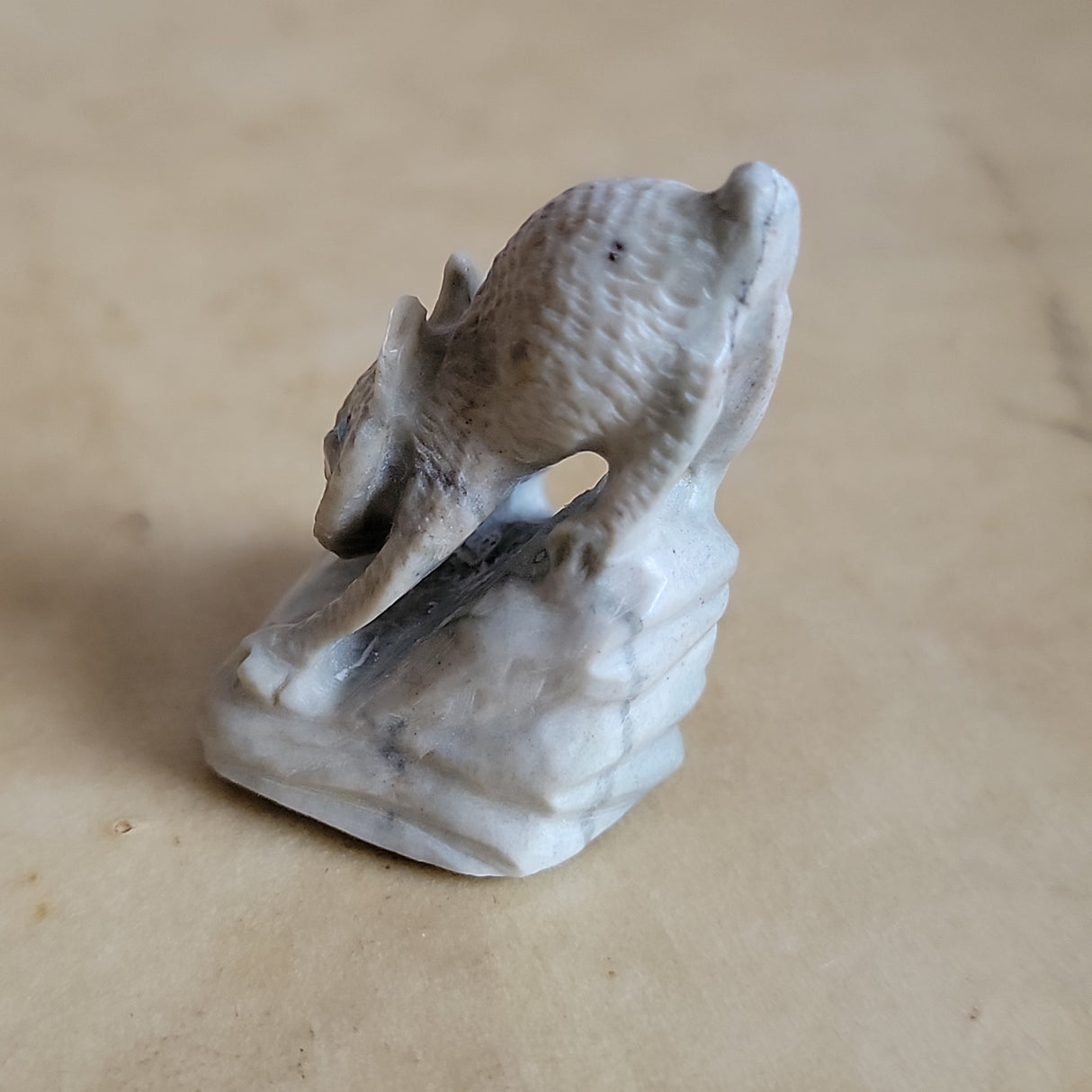 Poised Picasso Marble Bobcat Zuni Fetish