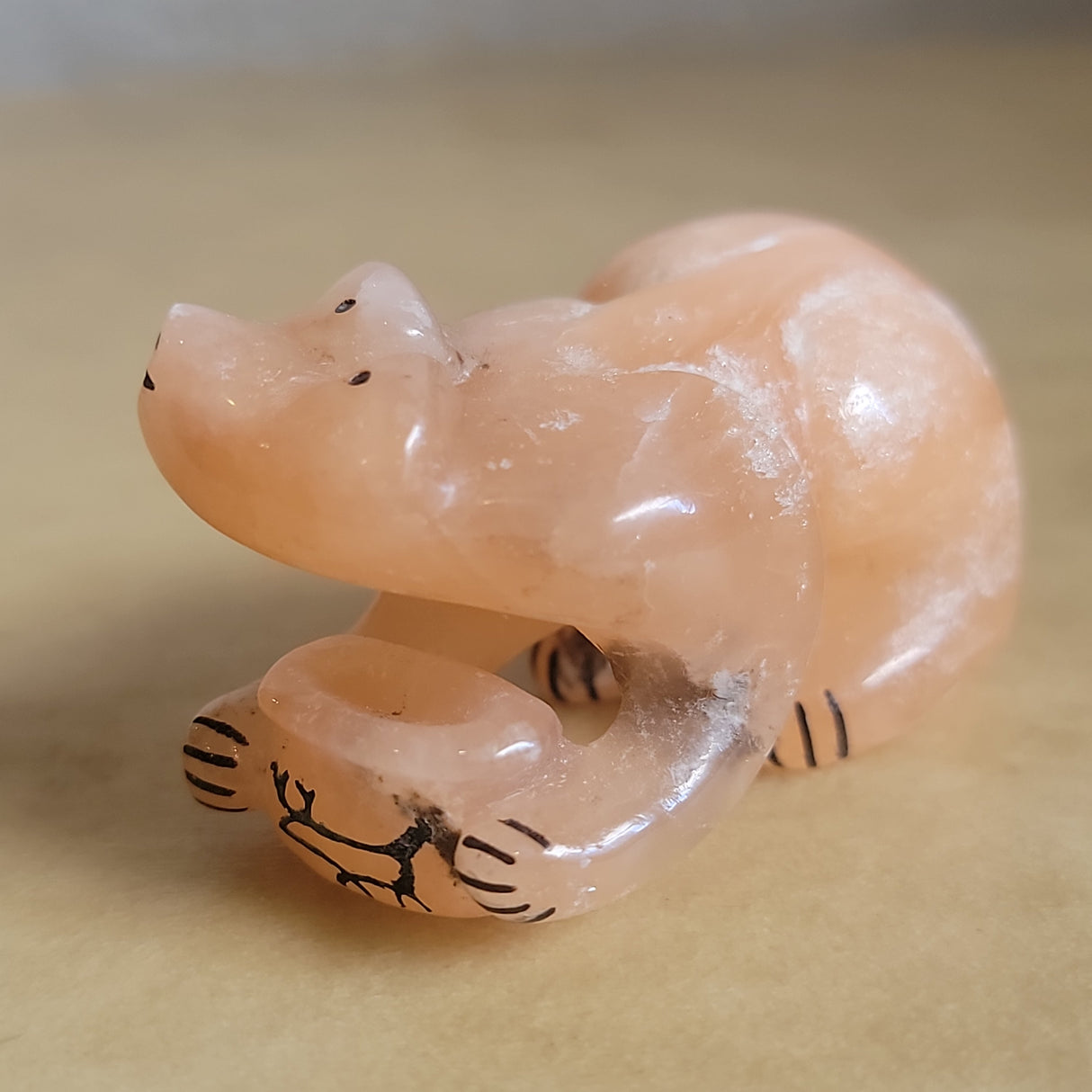 Rick Kalestewa Alabaster Zuni Fetish Bear