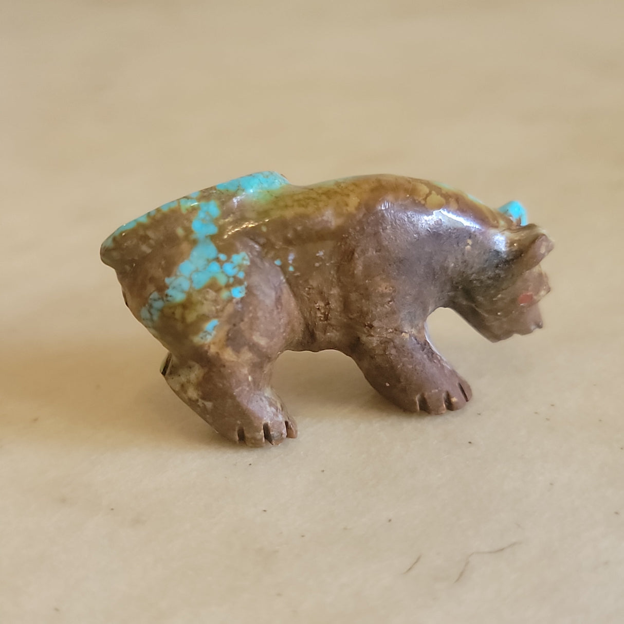 Turquoise Mountain Lion Zuni Fetish