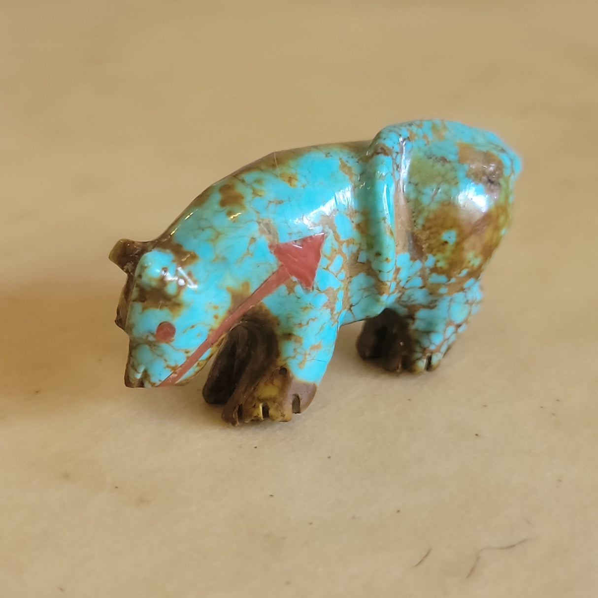 Turquoise Mountain Lion Zuni Fetish