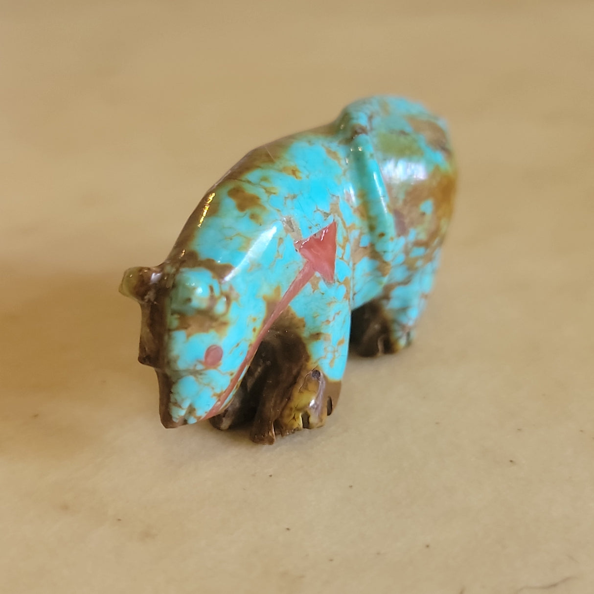 Turquoise Mountain Lion Zuni Fetish