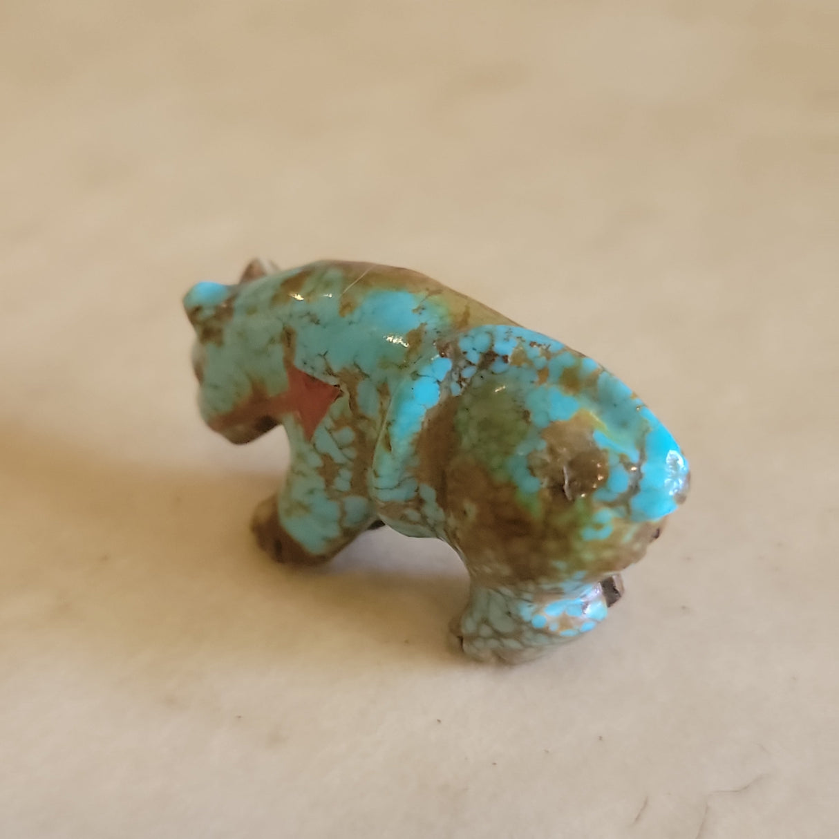 Turquoise Mountain Lion Zuni Fetish