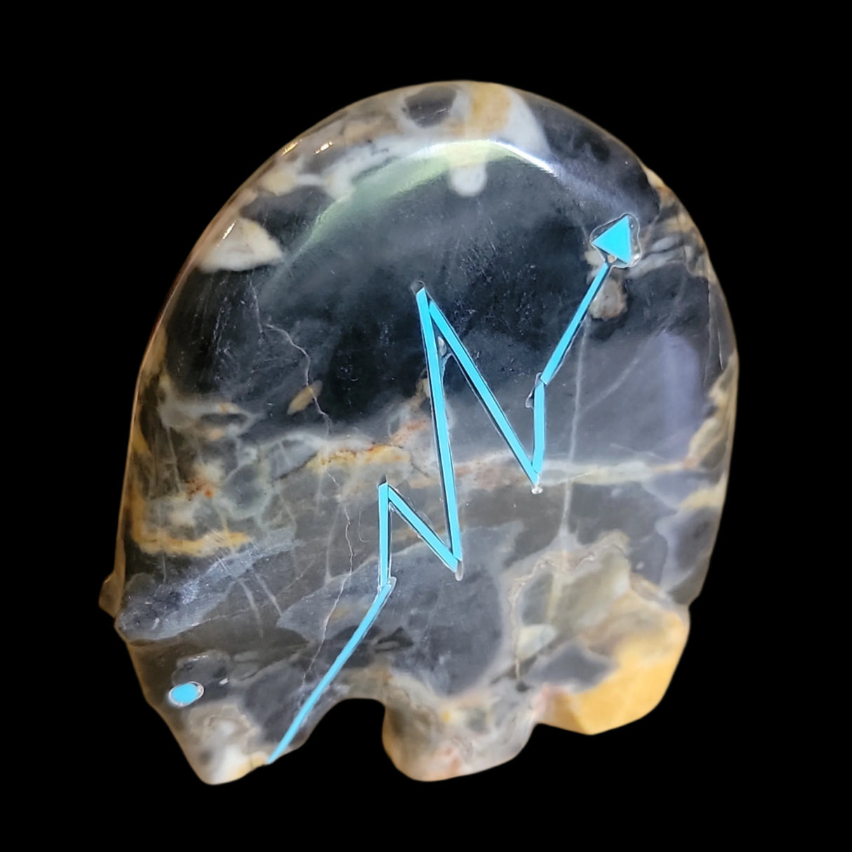 Egyptian Marble Medicine Bear Zuni Fetish