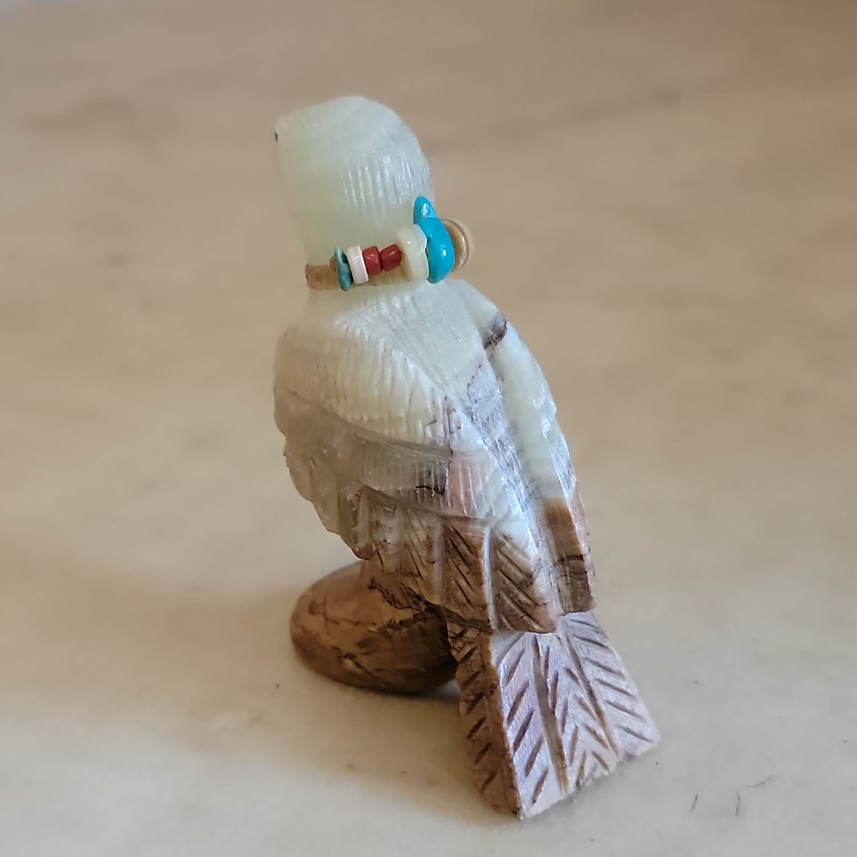 Douglas Martza Onyx Eagle w/Offering Zuni Fetish