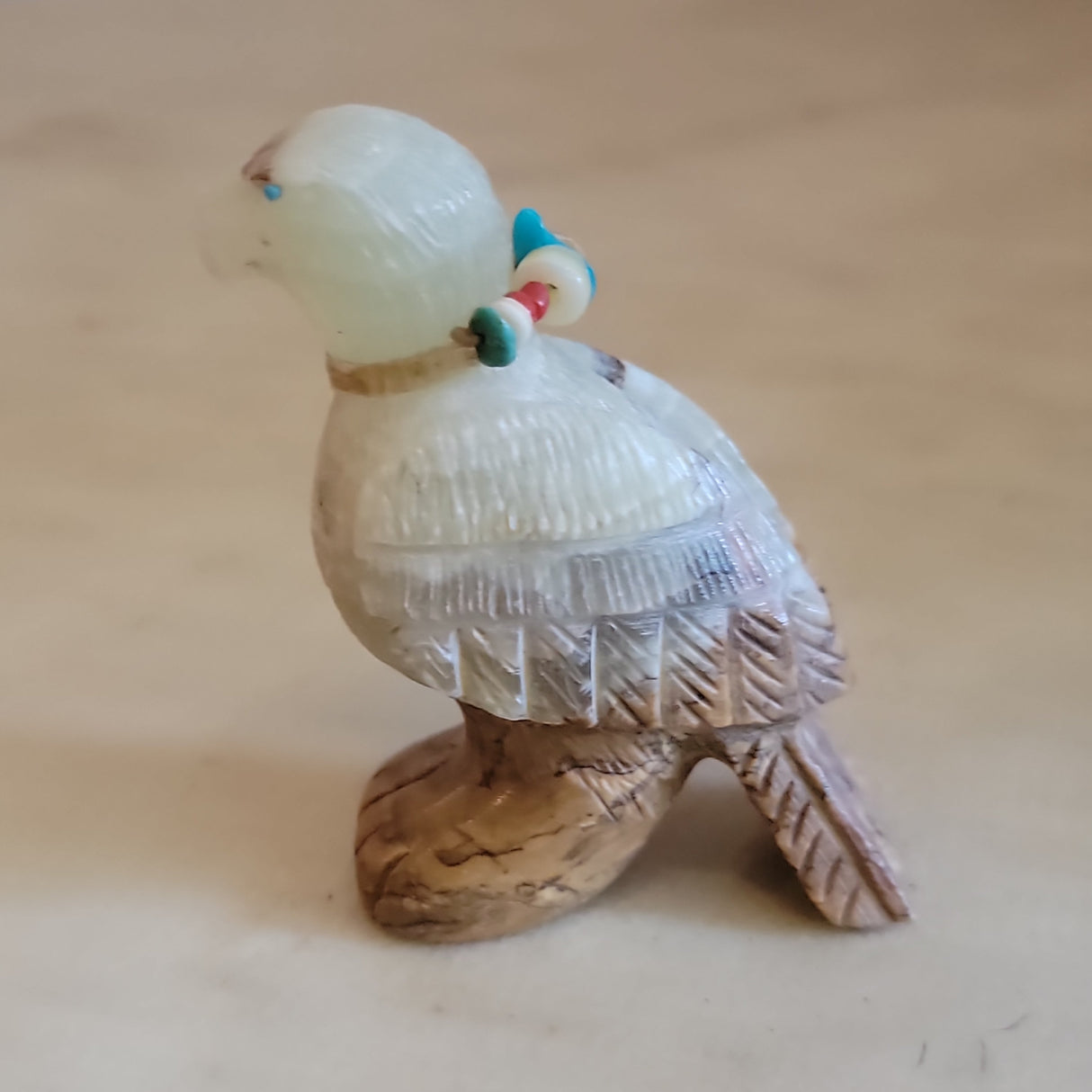 Onyx Eagle w/Offering Zuni Fetish