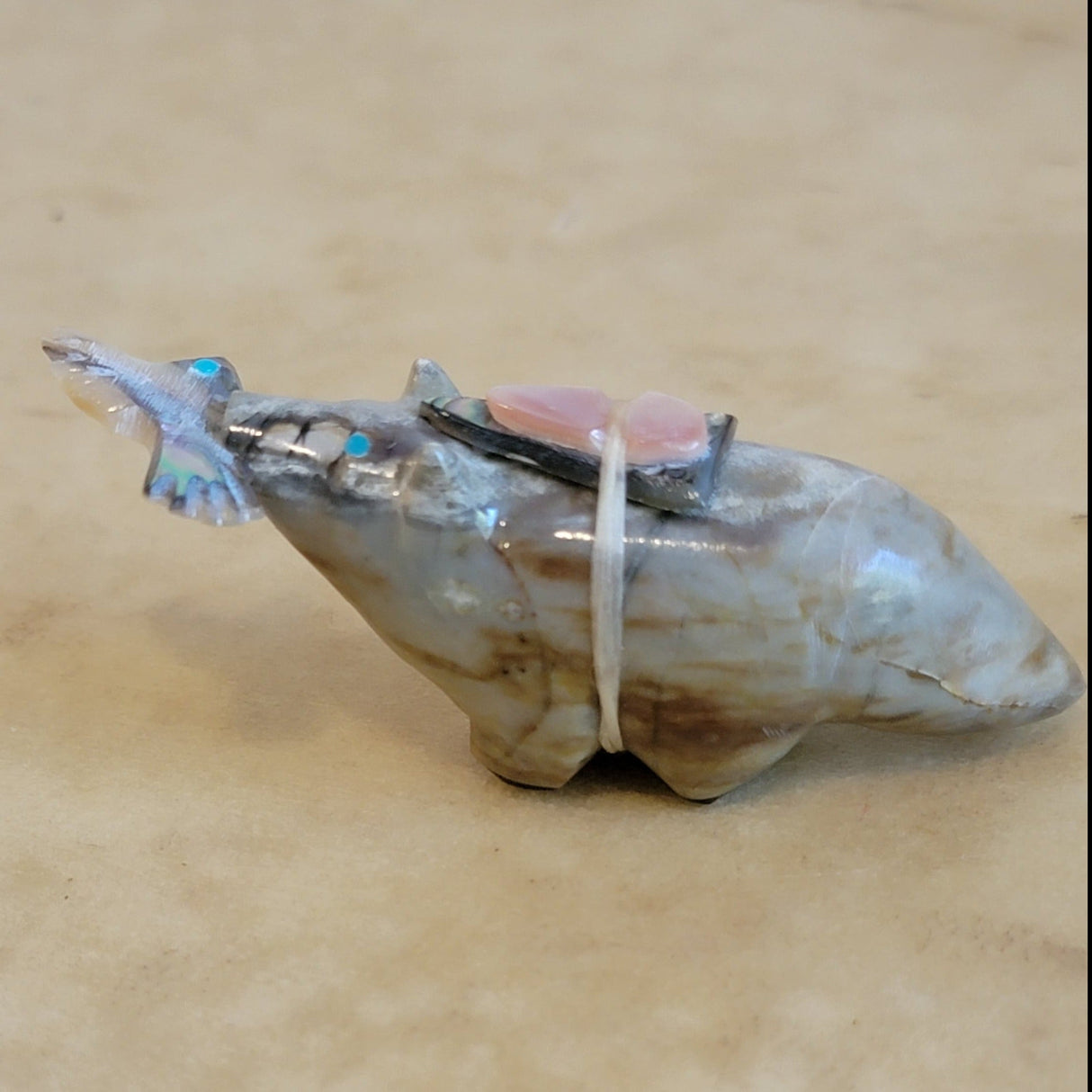 Picasso Marble Wolf Zuni Fetish