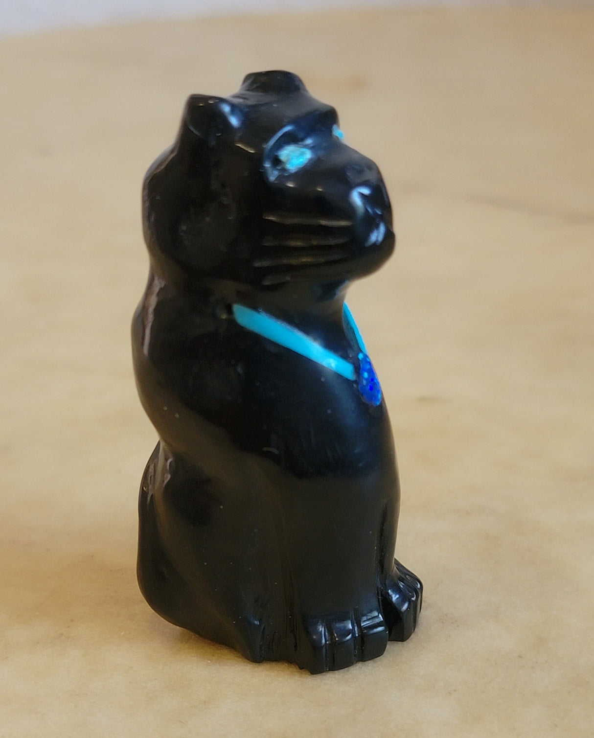 Kitty Cat w/Fancy Collar Zuni Fetish