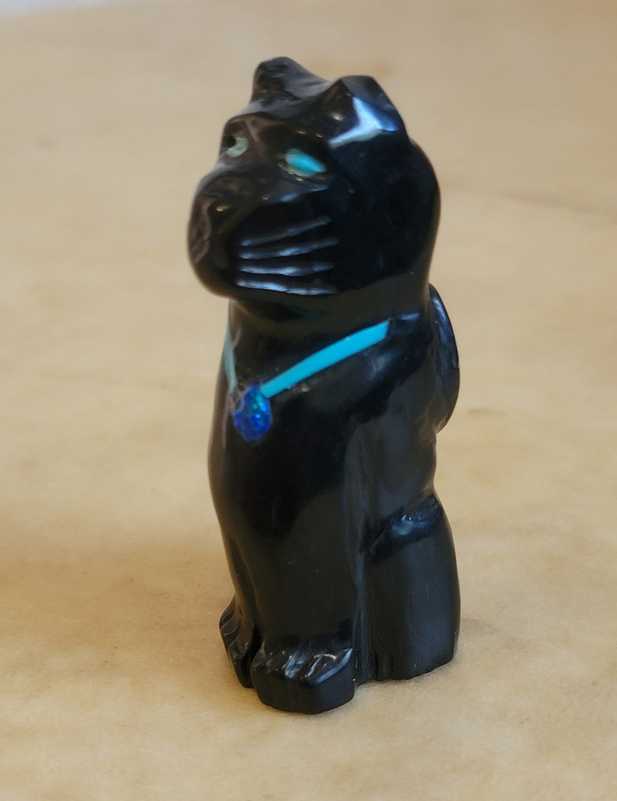 Kitty Cat w/Fancy Collar Zuni Fetish