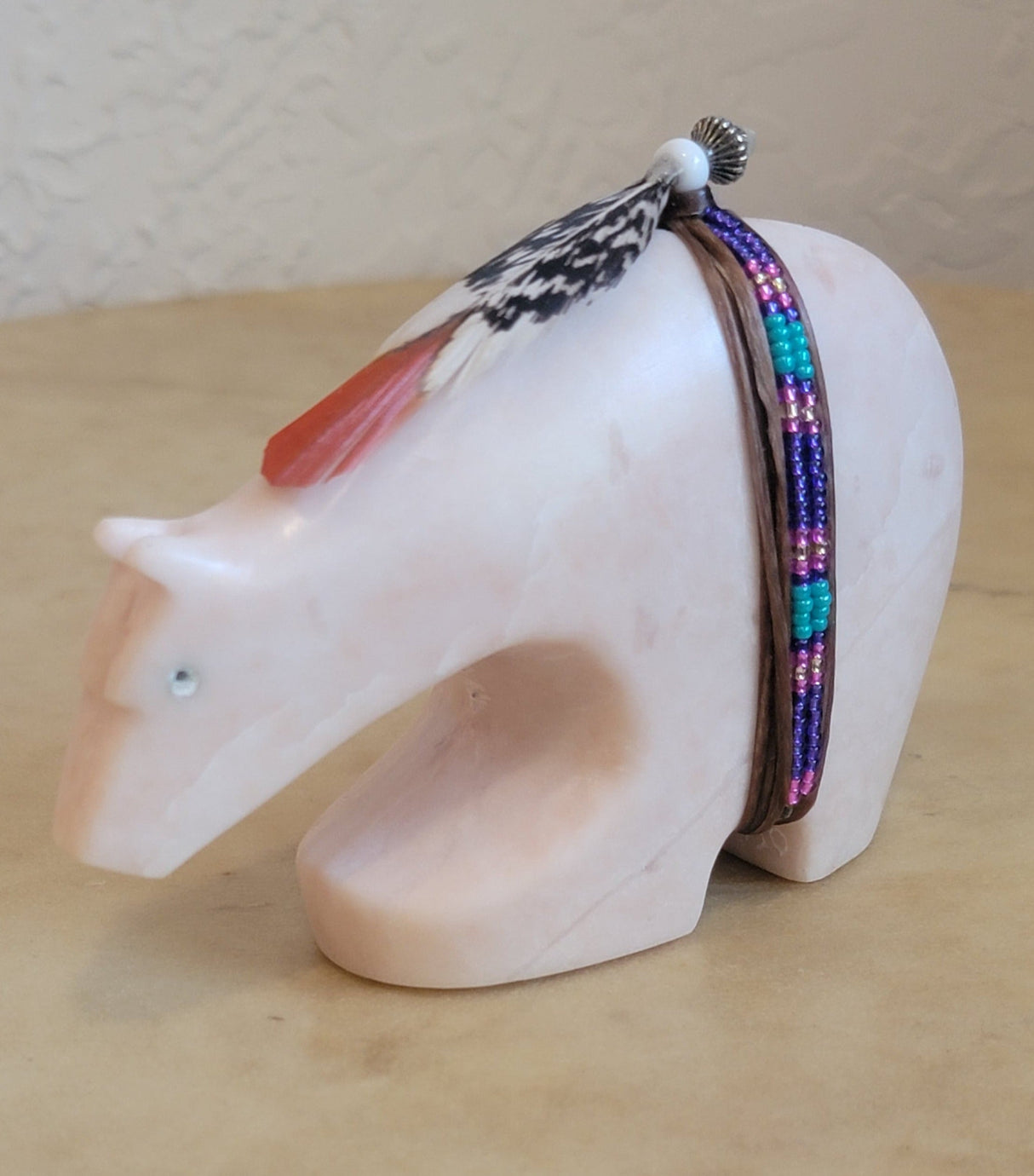 Harold Davidson Larger Alabaster Navajo Bear Zuni Fetish