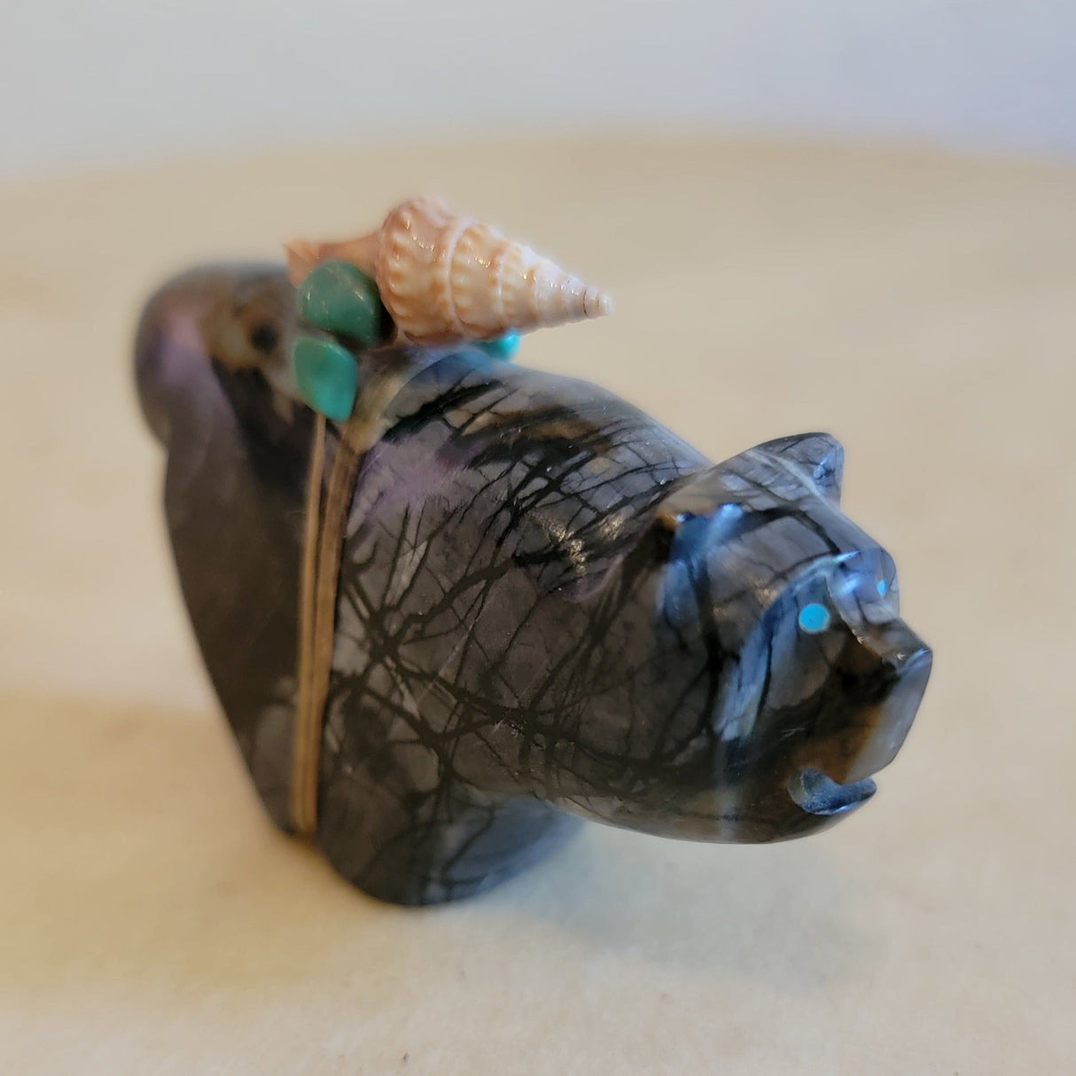 Picasso Marble Zuni Fetish Bear