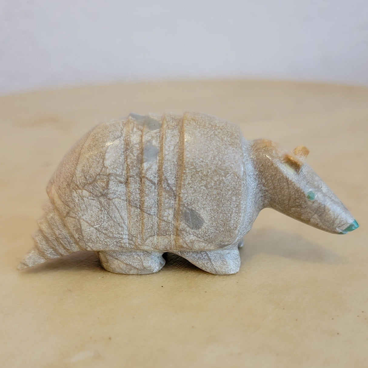 Travertine Armadillo Zuni Fetish