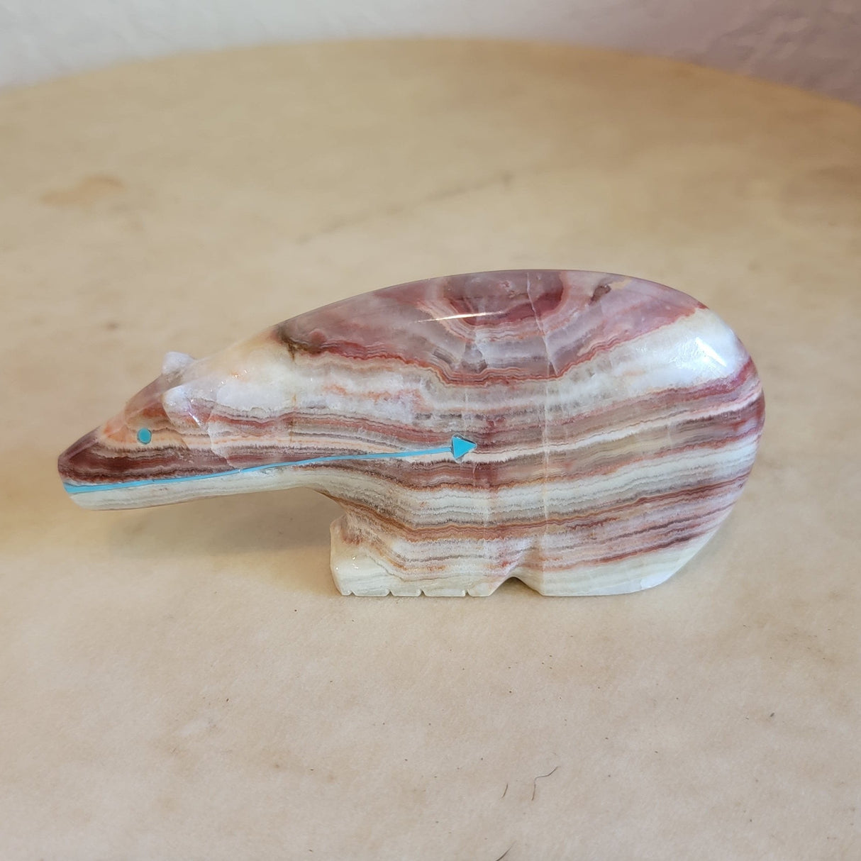 Large Long Necked Onyx Bear Zuni Fetish