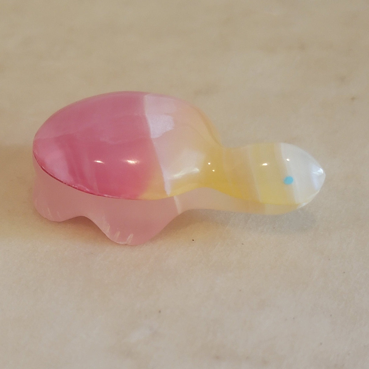 Daphne Quam Murano Glass Zuni Fetish Turtle