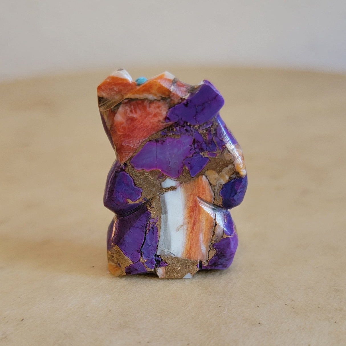 Danette Laate Colorful Composite Standing Bear Zuni Fetish