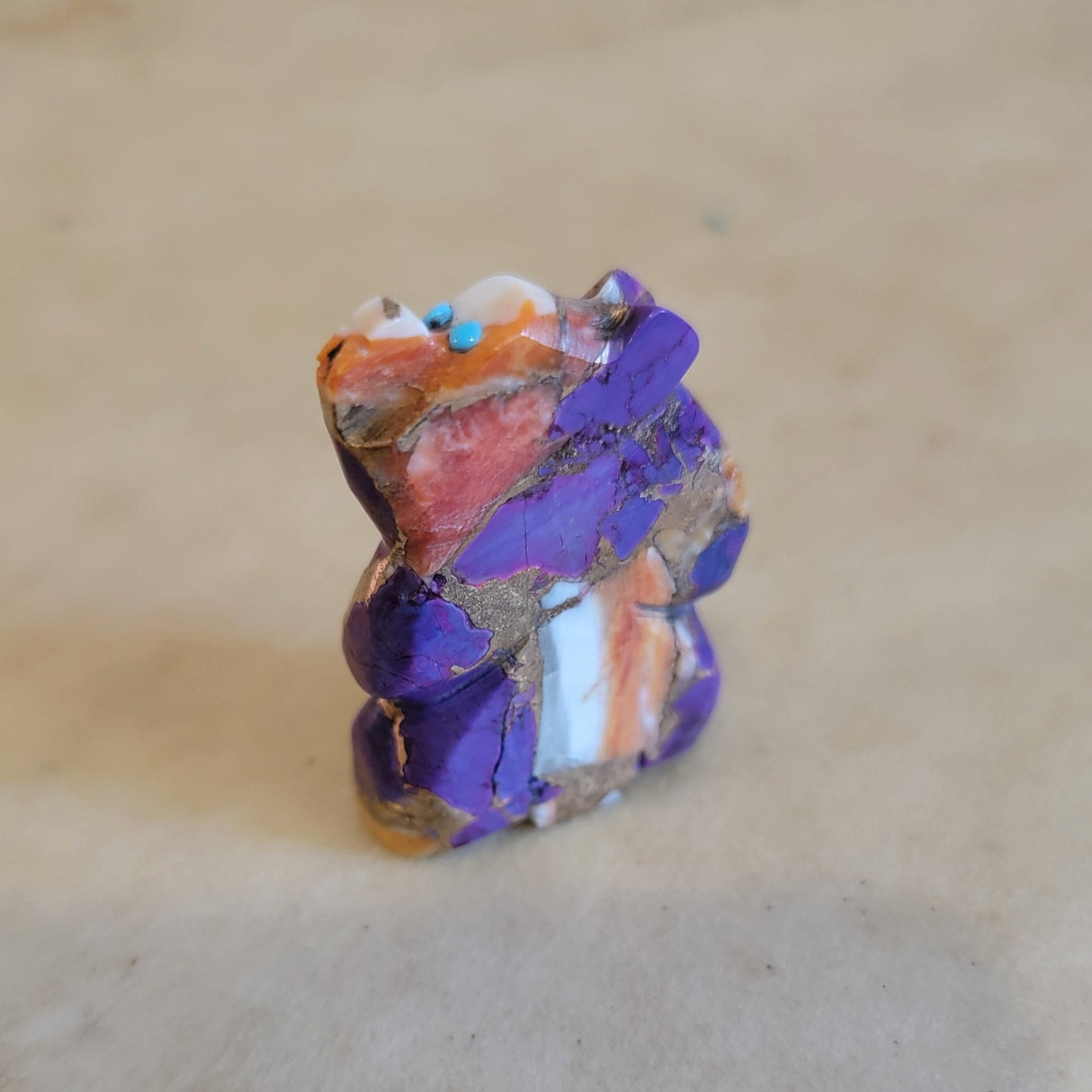 Mulit-colored Composite Standing Bear Zuni Fetish